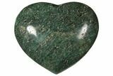 Polished Fuchsite Heart - Madagascar #126780-1
